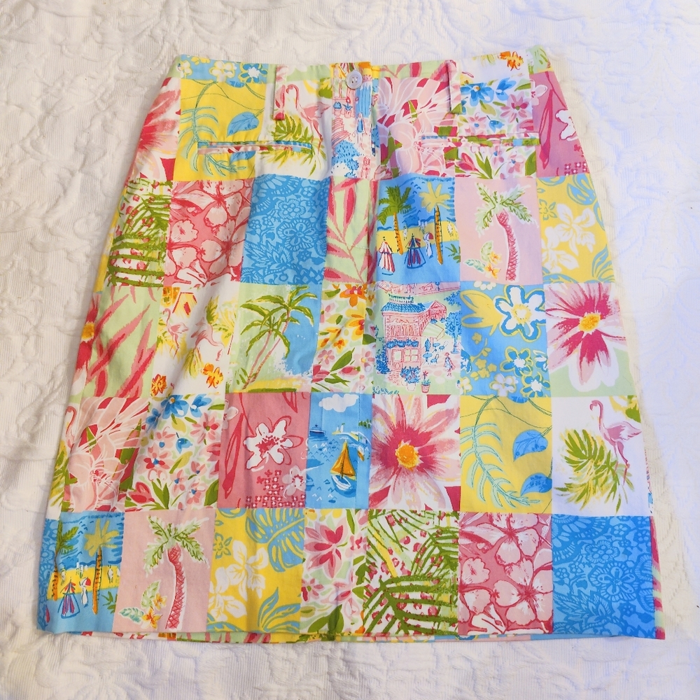 J. Mclaughlin Patchwork Mini Skirt. Size 4 - image 1